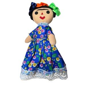 Frida Kahlo Handmade Artesenal Mexican doll